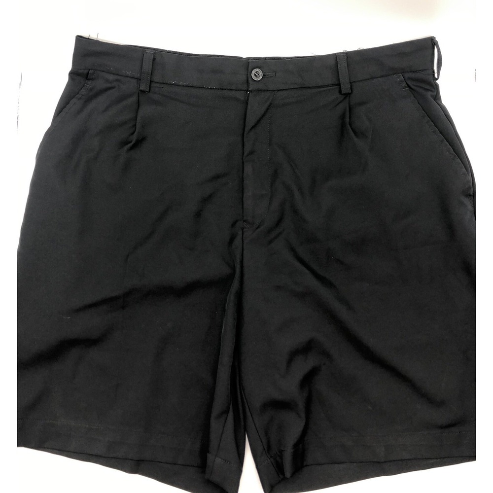 Men's Slazenger‎ Golf Shorts Size 36 Black Pleated Lightweight 100% Polyester